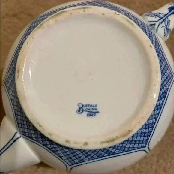 Vintage Buffalo China 1927 Blue And White - Picture 13 of 16